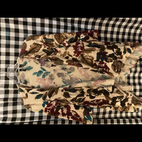 Relativity Tan with Abstract Floral Kimono Size S - Picture 2 of 7